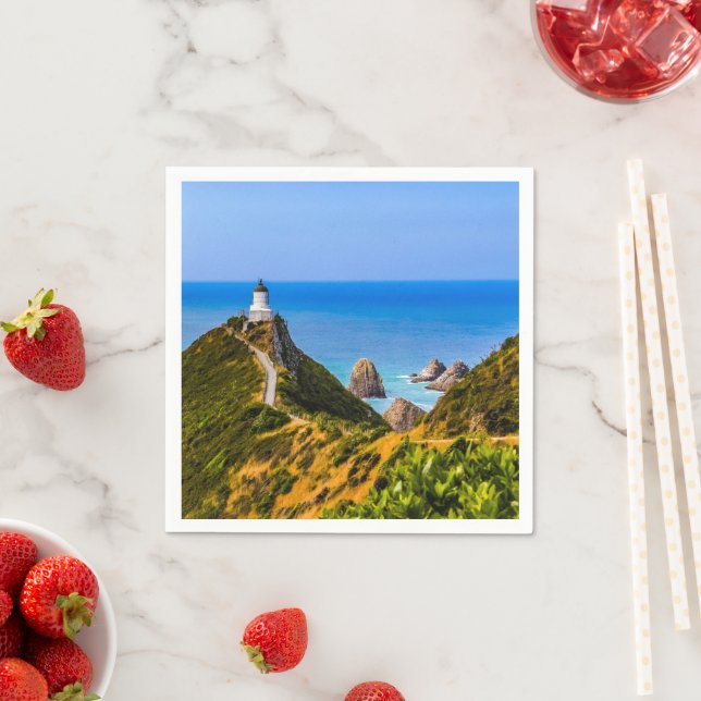 Nugget Point Leuchtturm, Neuseeland Serviette (Beispiel)