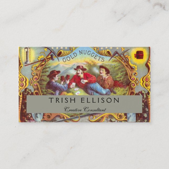 Nuggets d'or Antique Étiquette Cigar (Devant)