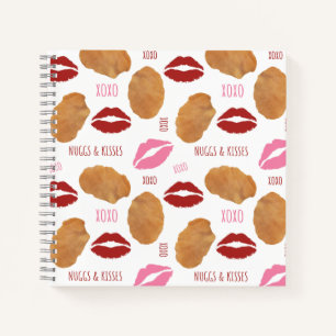 Nuggs & Kisses Valentine's Chicken Nuggets Lips Notizbuch
