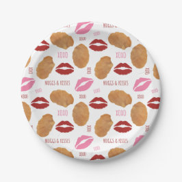 Nuggs & Kisses XOXO Lips Muster Valentine Pappteller