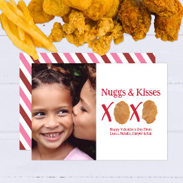 Nuggs & Kisses XOXO Stripe Valentine Foto Karte