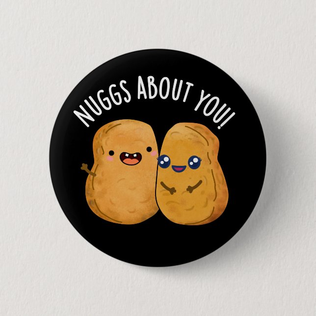 Nuggs über euch lustige Food Nugget Pub Dark BG Button (Vorderseite)