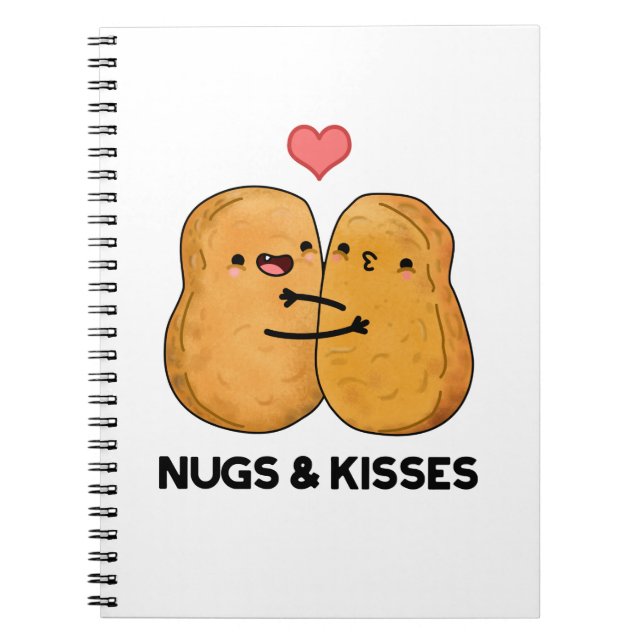 Nugs and Kisses Funny Chicken Nugget Pub Notizblock (Vorderseite)