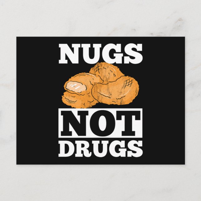 Nugs Not Drugs geben lustige Minimalistische T-Shi Postkarte (Vorderseite)