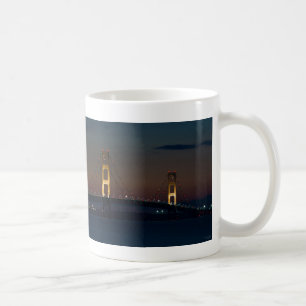 Nuit À Mackinac Bridge Café Mug