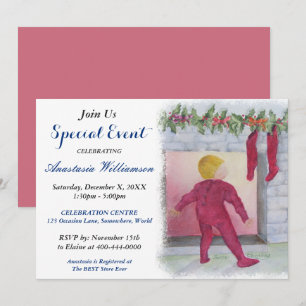Nuit avant Noël FÊTE INVITATION