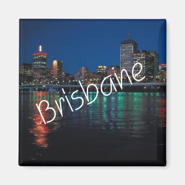 Nuit Brisbane Australie Fridge Magnet (Devant)