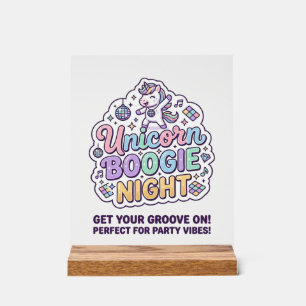 Nuit de Boogie de Licorne Gras Typographie Graphiq