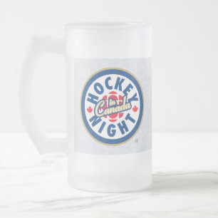 Nuit de hockey au Canada Mug de verre givrée