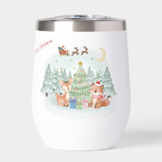 Nuit de Noël magique dans la forêt hivernale