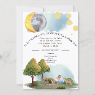 Nuit de prière et de culte modifiable Invitation