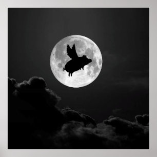 nuit du cochon volant - affiche 20" x 24"