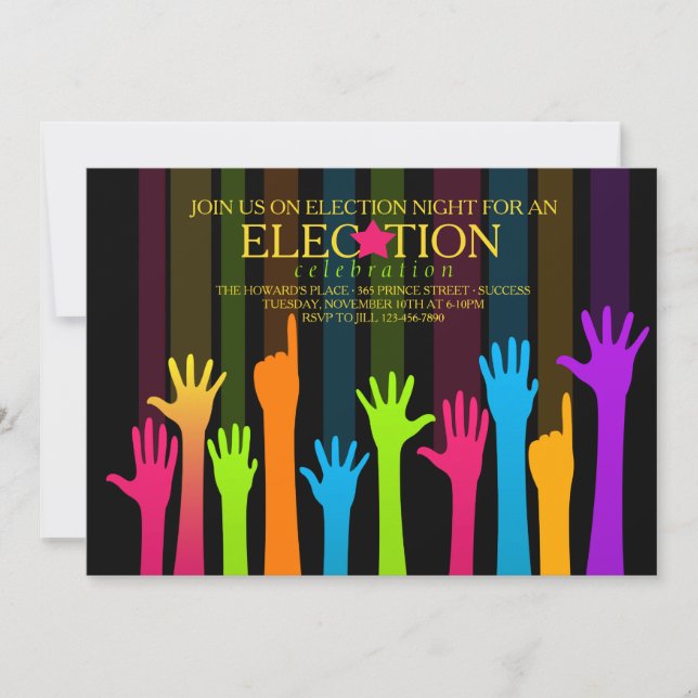 Nuit électorale Nombre de votes Invitation du part (Devant)