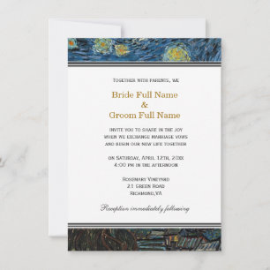 Nuit étoilée, célèbre invitation de mariage d'art