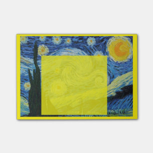 Nuit étoilée dans le post-it jaune