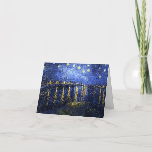 Nuit étoilée de Van Gogh au-dessus de la carte de (Devant)