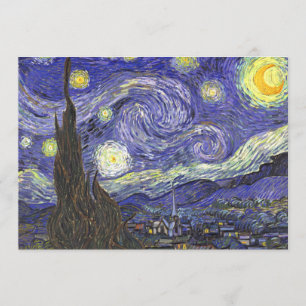 Nuit étoilée par Van Gogh Patio Party Invitation