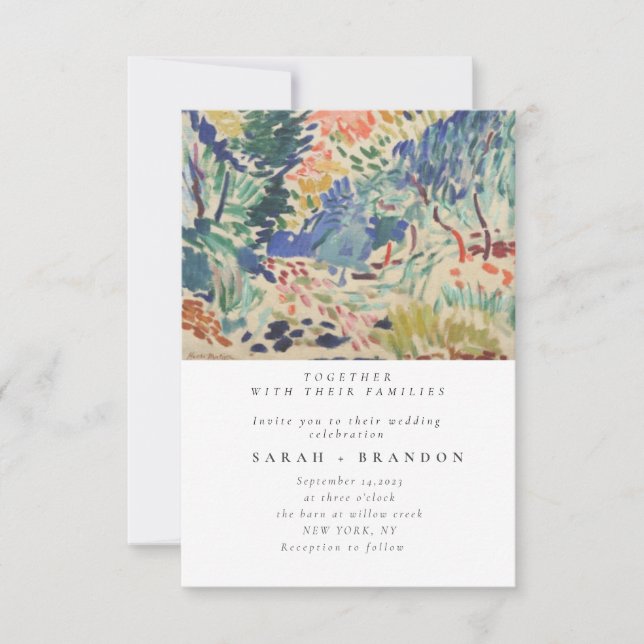 Nuit étoilée Vieux faire-part de mariage (Devant)