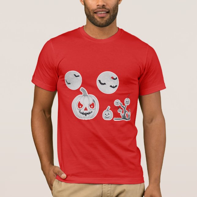 "Nuit hantée : Design de T-shirt d'horreur" (Devant)