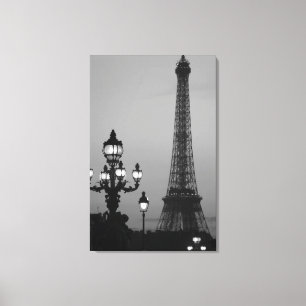 Nuit moderne à Paris toile étirée Imprimer