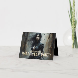 Nuit mystérieuse gothique d'Halloween, invitation