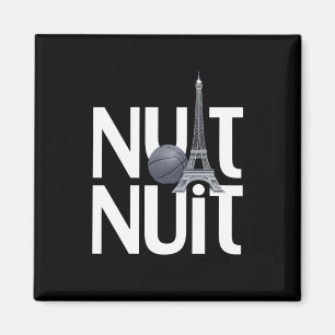 Nuit Nuit Basketball Nacht Französisches Wort Pari Magnet
