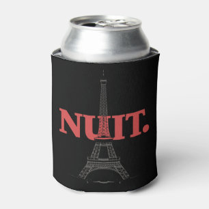 Nuit Nuit Night Night French Words Paris Tower Dosenkühler
