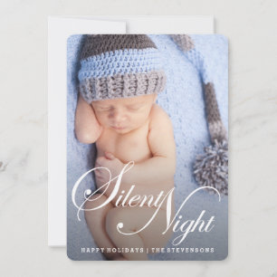 NUIT SILENCIEUSE   ELEGANT Carte photo de vacances