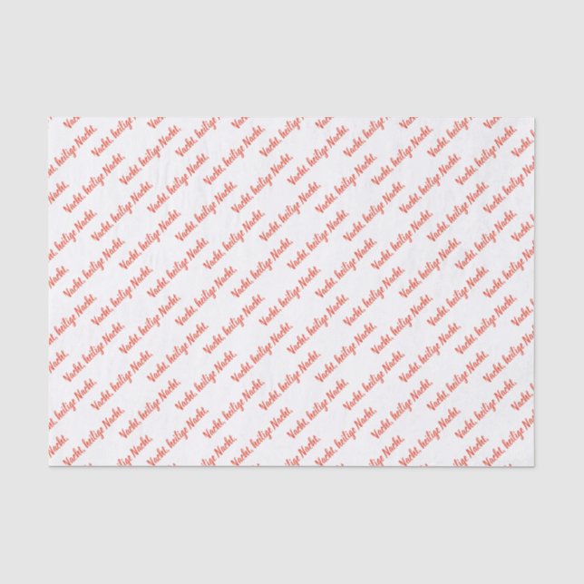 NUIT SILENCIEUSE, NUIT SAINTE EN papier de soie de (Recto)
