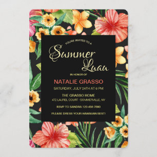 Nuit tropicale Luau Invitation