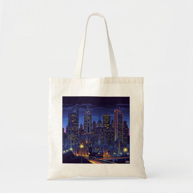 Nuits de Neon City - Sac fourre-tout d'art futuris (Devant)