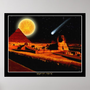 "NUITS ÉGYPTIENNES" Poster d'art Imaginaire Sphinx
