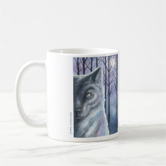 "Nuits loup de nature et tasse originale d'art de
