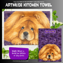 NUK- Red Chow - Serviettes de cuisine ArtMuse