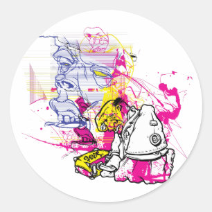 Nuke Revolution Runder Aufkleber