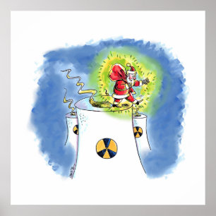 Nuked Santa Claus Mattposter Poster