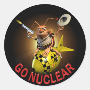 Nuklear gehen runder aufkleber