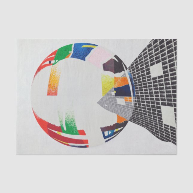 Nuklear I, CH, 1945, von Laszlo Moholy-Nagy Seidenpapier (Vorderseite)