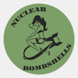 Nukleare Bombshells-Unterstützungsgerät Runder Aufkleber