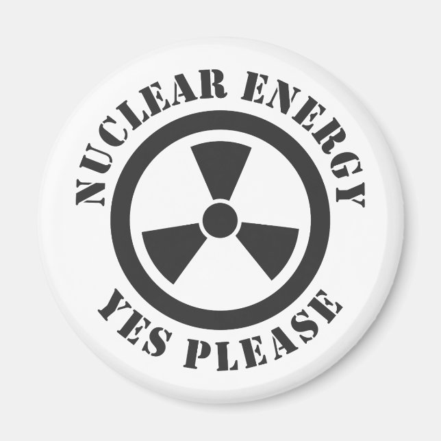 Nukleare Energie, ja, bitte, Nuklearer Power Einla Magnet (Vorne)