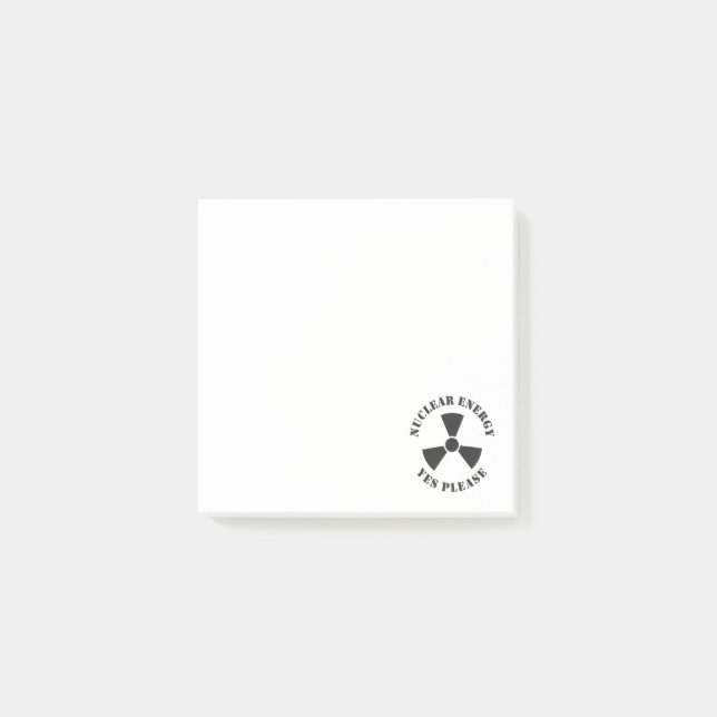 Nukleare Energie, ja, bitte, Nuklearer Power Einla Post-it Klebezettel (Vorderseite)