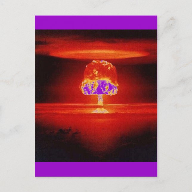 nukleare Explosion Postkarte (Vorderseite)
