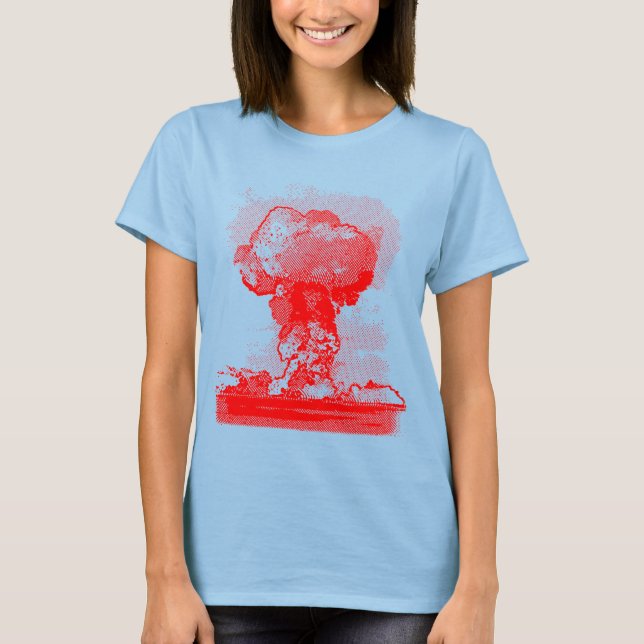 Nukleare Explosion. T-Shirt (Vorderseite)