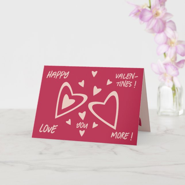 Nukleare Herzen - magenta - Happy Valentines! Karte (Orchidee)