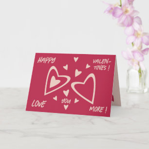 Nukleare Herzen - magenta - Happy Valentines! Karte