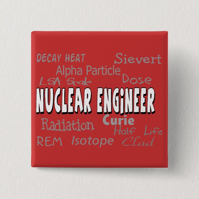 Nukleare Ingenieur-Terminologie-Geschenke Button (Vorderseite)