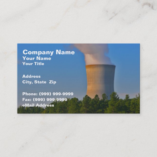 Nukleare Power-Pflanze Visitenkarte (Vorderseite)