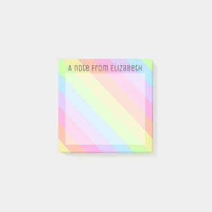 Nukleare Rainbow-Streifen Name Postit®-Notizen Post-it Klebezettel