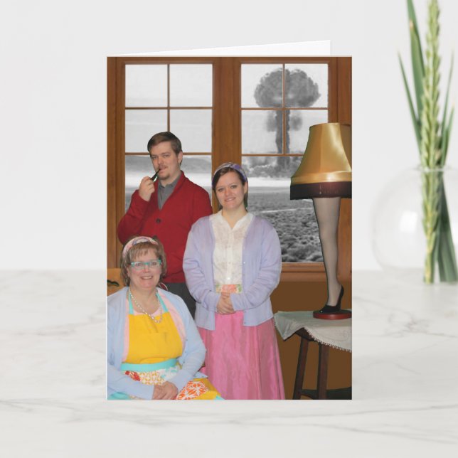 Nukleare Weihnachtskarte Feiertagskarte (Vorderseite)