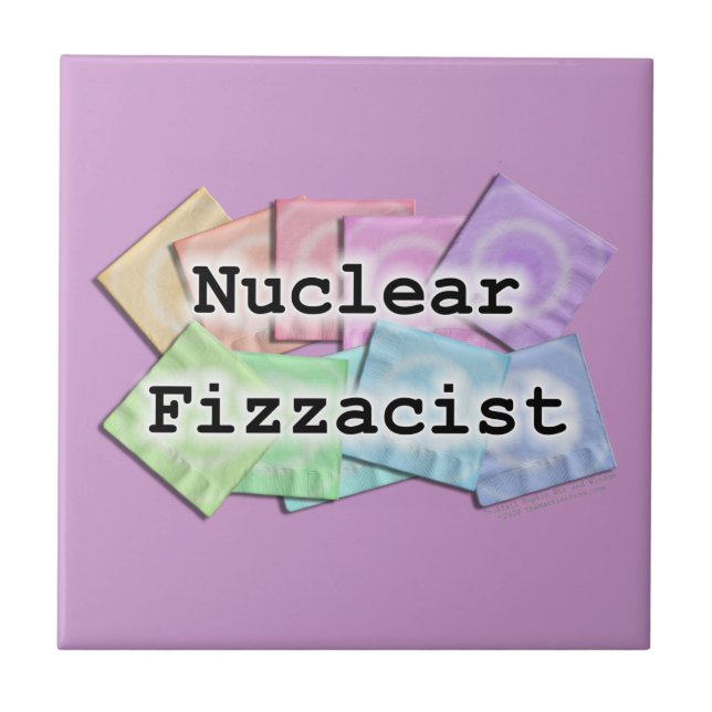 Nuklearer Fizzacist Barkeeper Untersetzer Tile (Vorderseite)